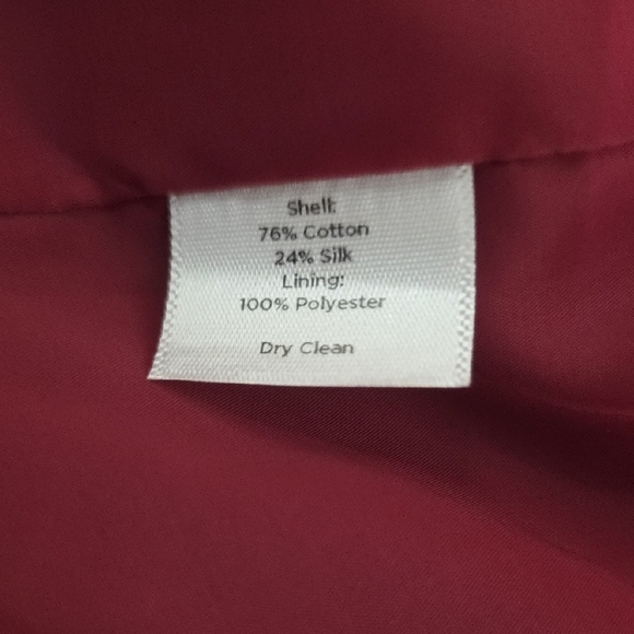 NWT Talbots Fuscia Cotton Silk Blazer - Picture 4 of 7